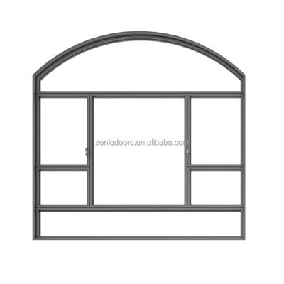 Black Windows Glass Impact Windows Stainless Steel Horizontal Modern Aluminum Alloy Casement Window