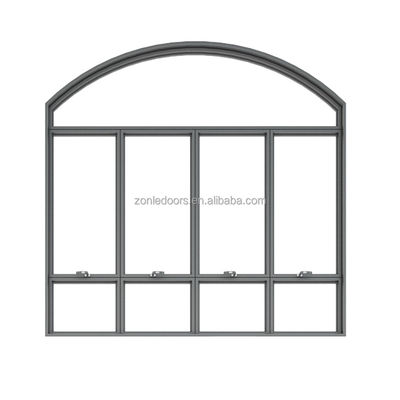 Black Windows Glass Impact Windows Stainless Steel Horizontal Modern Aluminum Alloy Casement Window