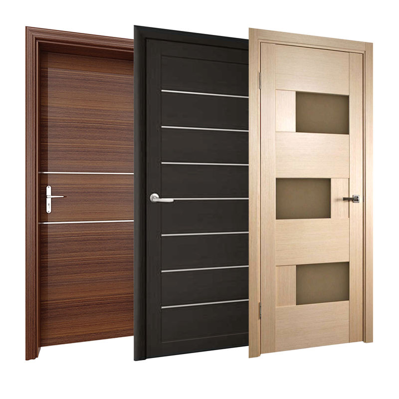 Exterior Room Slab Shaker WPC Door Internal Prehung Wood Composite Other Front Entry Doors for Houses With Smart Lock
