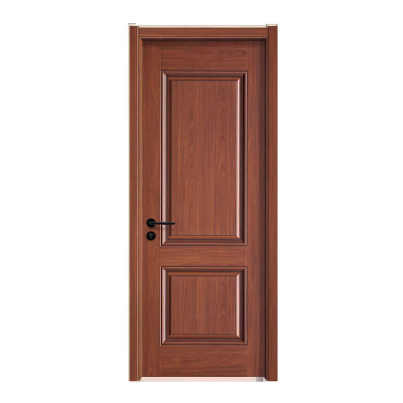 Customizable Wooden Wood Double Doors Solid Interior Veneer Room Modern Panel  Door for Office Philippines Price with Smart Lock