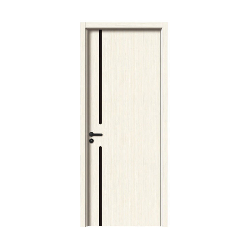 China China Factory High Quality Luxury Interior Wooden Teak Wood Door Designs Plywood  Wooden Door PVC Plastic Interior Doors for House Room With Smart Lock with Smart Lock