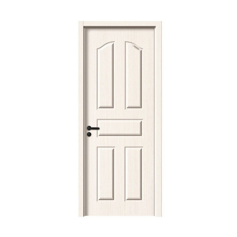 China Wooden Bedroom Doors Design Prehung Melamine Mdf House Hotel Room Interior Wood Doors with Frames With Smart Lock