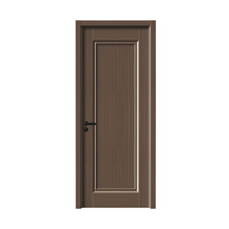 China Manufacture Wholesale Simple Design Mahogany Wood Entry Interior Wooden Door for House Room with Smart Lock