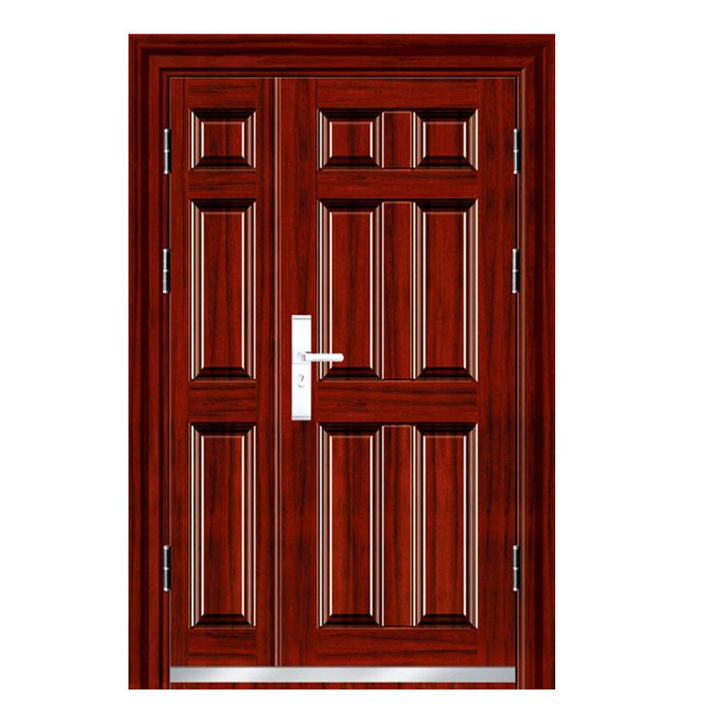 House Villa Exterior Metallic Security Front Entry Doors Design Modern Stainless Steel Metal Main Entrance Pivot with Smart Lock
