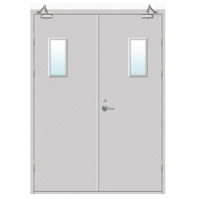 Modern Single Steel Security Entry Doors Fire Proof Rated Exit Door UL 90mins Sound Proof Fire Door Flush