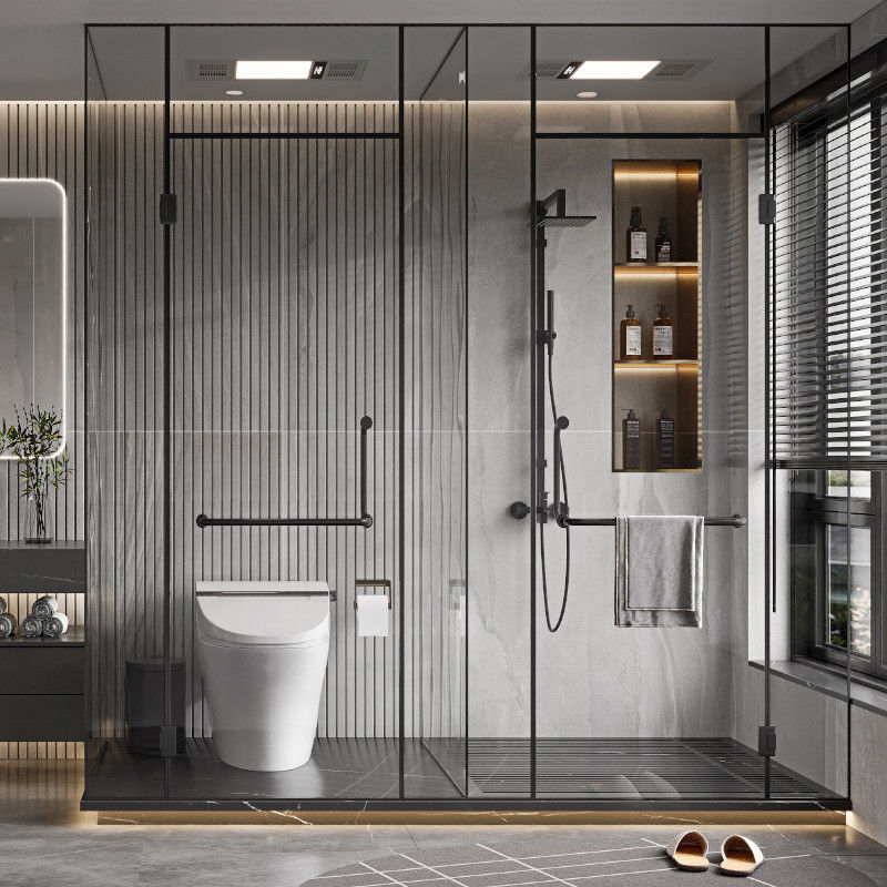 Tempered Glass Shower  Bathroom Glass Shower Door,10mm 12mm Glass Shower Enclosure Room