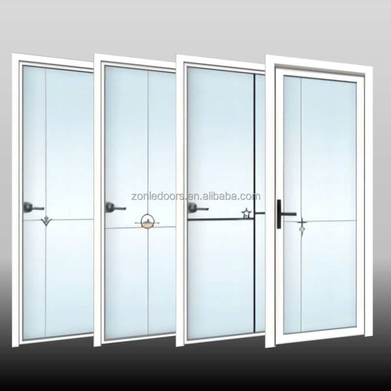 China Manufactured Economical Mdf Wood Bathroom Door Durable Upvc/Aluminium Shower Door